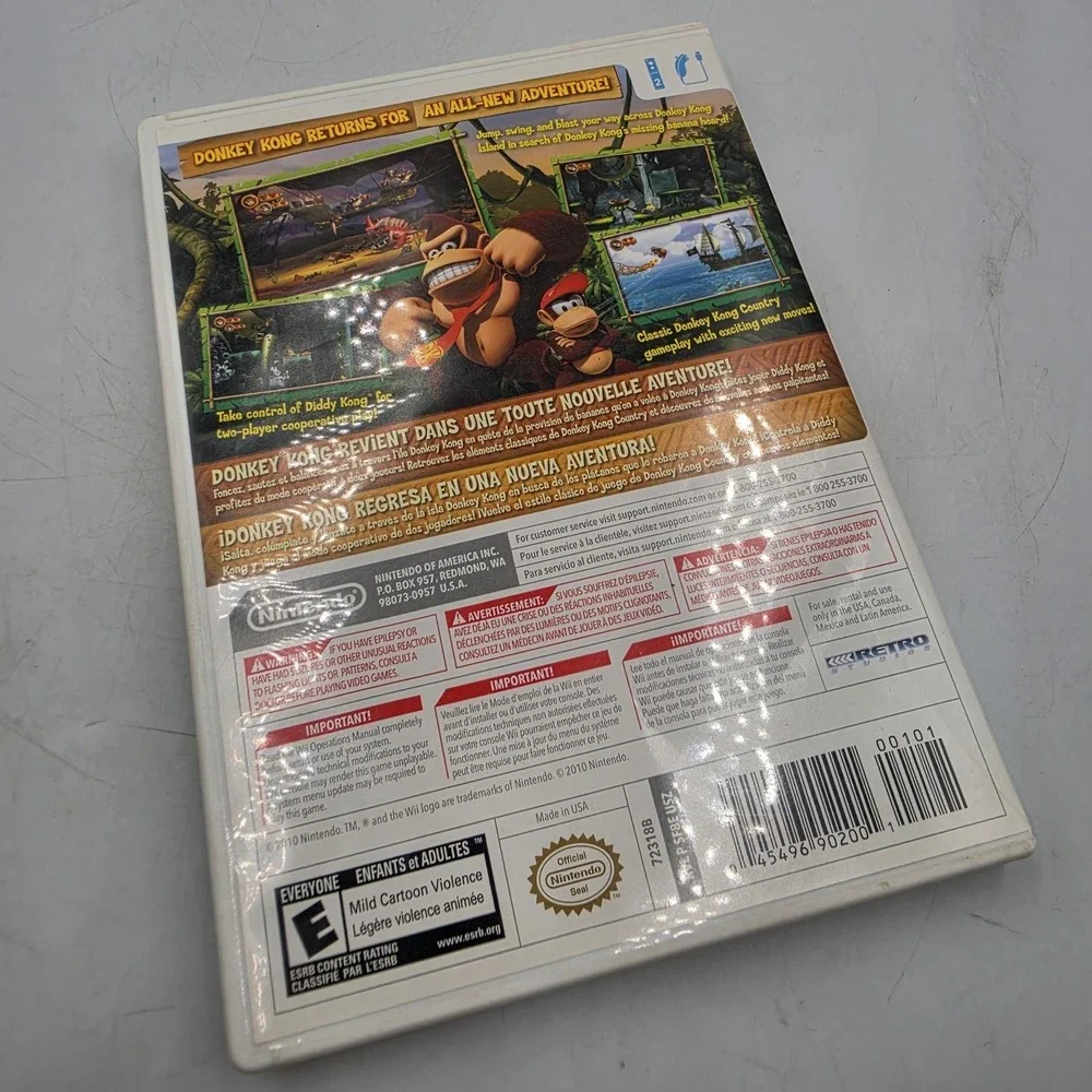Nintendo Wii Donkey Kong Country Returns In Case No Manual Works 2010